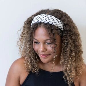 Headbands for hope Padded Headband - White Plaid